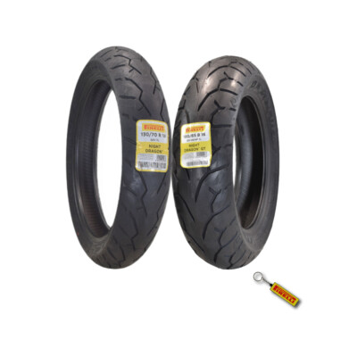 Pirelli Night Dragon 130/70R18 and 180/65B16 Motorcycle Tires with Keychain