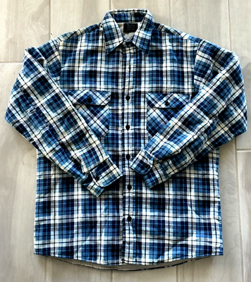 #ad VINTAGE SEARS LARGE TALL SIZE 16 16 5 PERMA PREST INSULATED MENS FLANNEL SHIRT $49.99