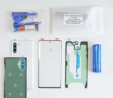 Screen Repair Fit Galaxy Note 10 Front Back Glass Camera Cover Replacement White