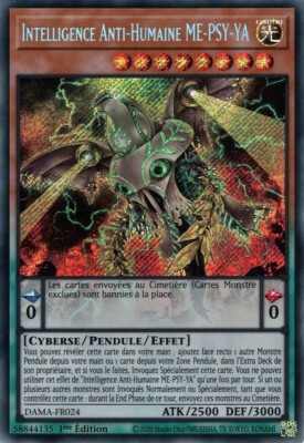 Yu Gi Oh! Anti-Human Intelligence ME-PSY-YA DAMA-FR024 Secret Rare FR