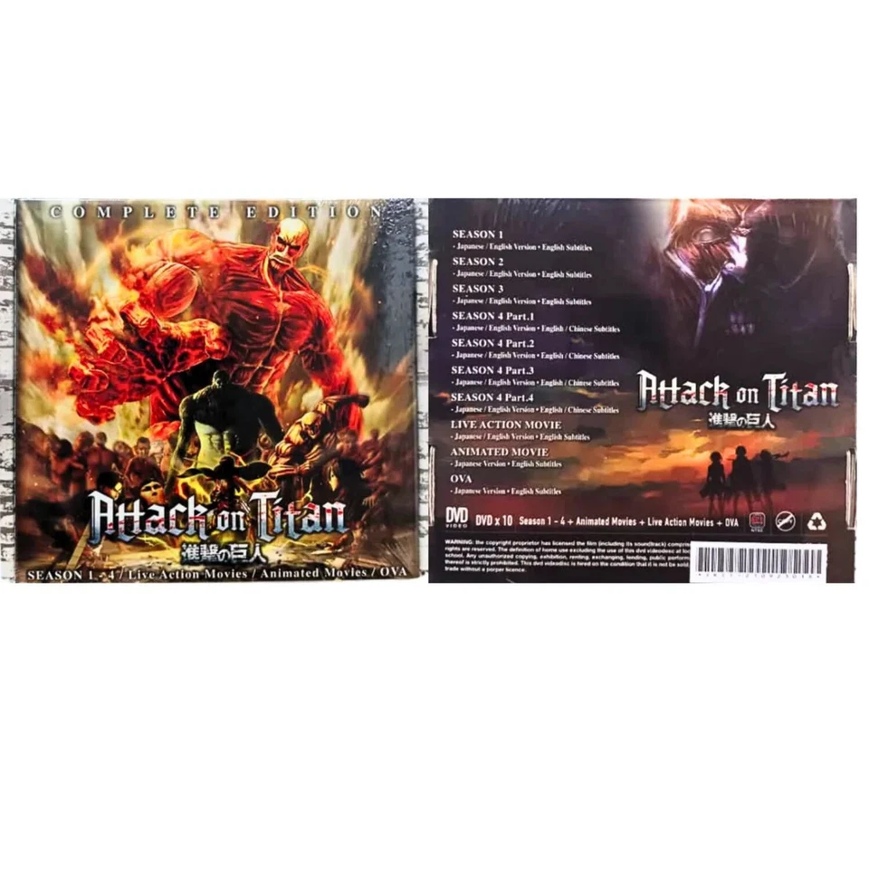 Complete Attack on Titan (Season 1 - 4) + 2 Movie + 8 OVA DVD USA FREE SHIPPING Foto 4 de 4