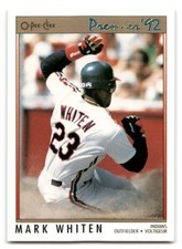 Mark Whiten 1992 O-Pee-Chee Premier Baseball #178 Cleveland Indians