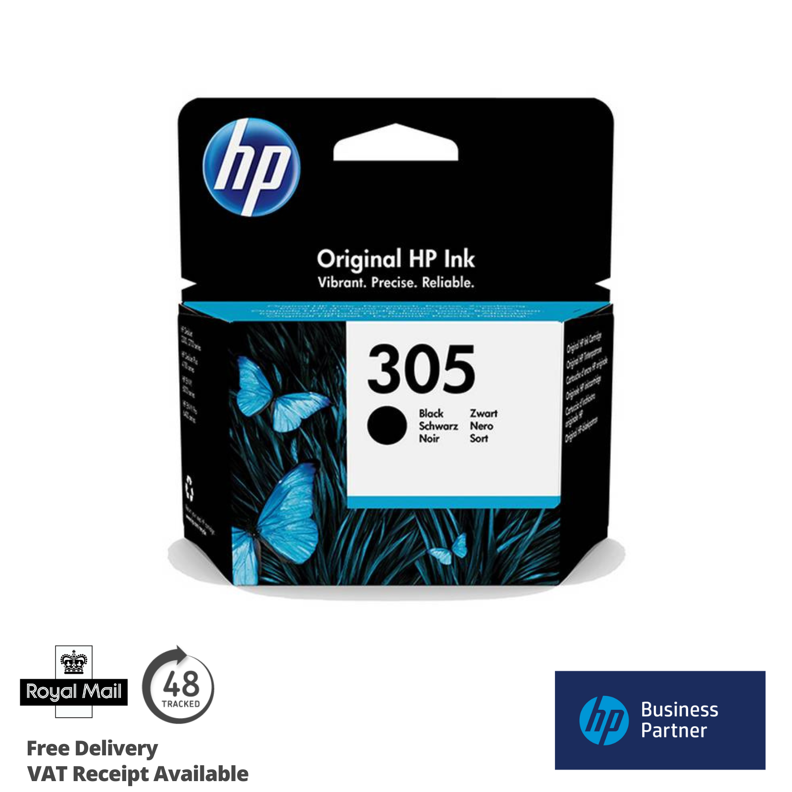 Genuine HP 305 Black Ink Cartridge (3YM61AE) For Deskjet 2710 2710e 2720 2720e 193905429257 eBay