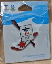  2010 Vancouver Olympics, SKIS & POLES PIN Mint on Card