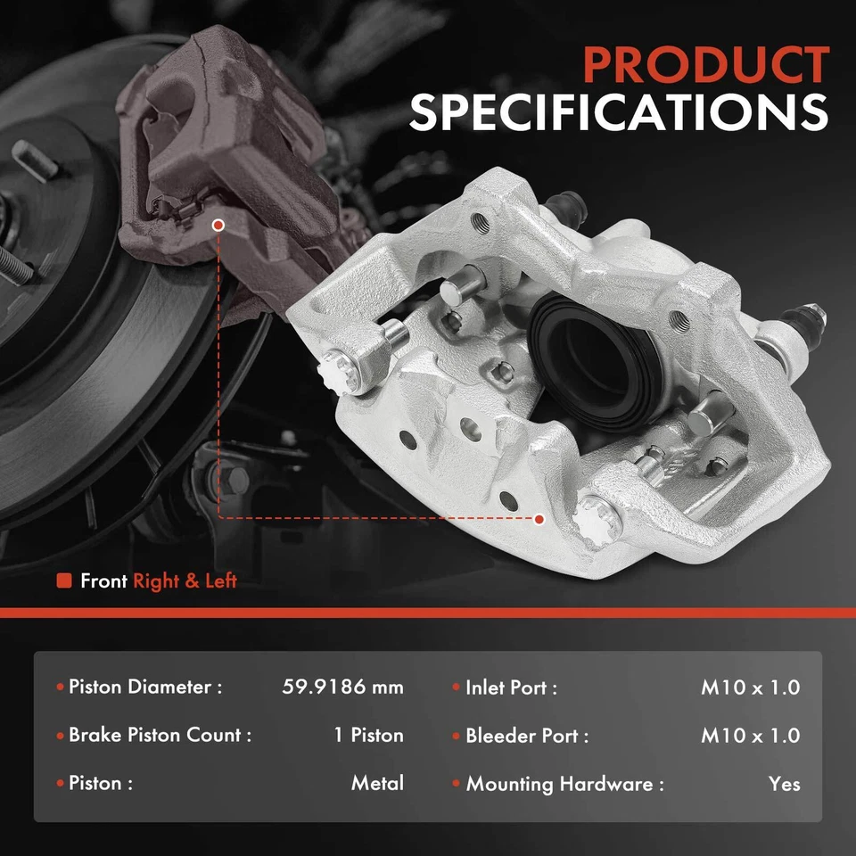 2x Front LH & RH Brake Caliper for Mercedes-Benz W212 E250 E350 E400 C218 CLS400 - Image 2 of 4