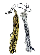 2022 Jostens Graduation Tassels Blue/White & Black/Yellow (2-pack)