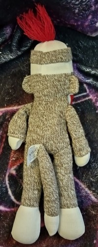 PLUSH Sock Monkey Red Hair STUFFED TOY PLAYMAKER 2011 APPROX 6" - Imagen 2 de 3