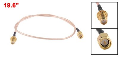 19.6'' Length SMA Male to Female Jack Coaxial Antenna RF Pigtail Cable Adap USA