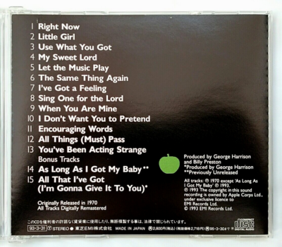 CD) Billy Preston – Encouraging Words , Album, TOCP-7682