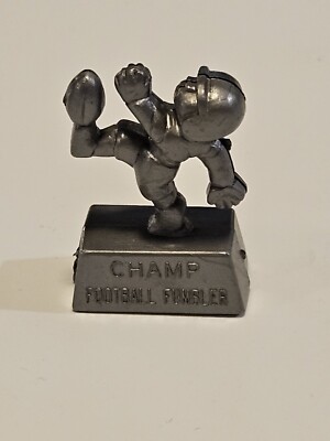 1963 Cracker Jack Prize Toy Snap Together Trophy Champion Football Fumbler