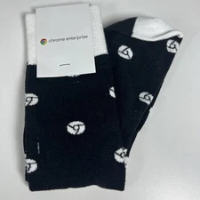 NWT Google Chrome Enterprise Black & White Socks Sock Club
