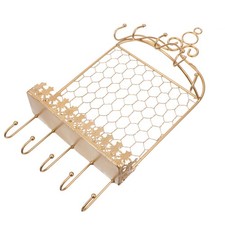 1pc Jewelry Storage Rack Creative Iron Wall Type Jewelry Rack