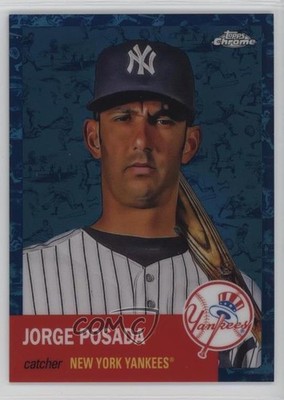 2022 Chrome Platinum Anniversary Toile White & Blue Refractor Jorge Posada 10no