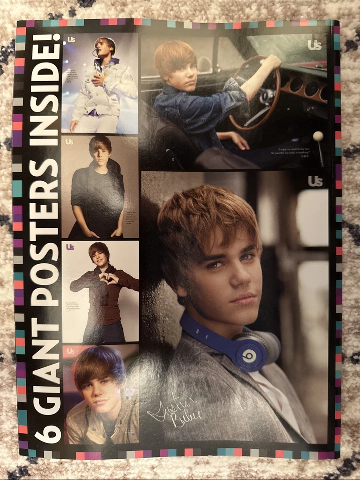 Us Magazine Justin Bieber Collector's Edition With 6 Posters Inside 2011 - Image 2 of 2