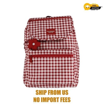 Levi Strauss Signature 17'' Women's Adult Gingham Top Loader Backpack, Chili Pepp
