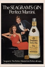 Seagram's Extra Dry Gin Vintage 1980 Print Ad Perfect Martini
