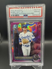 Bobby Witt Jr 2022 Bowman Chrome Prospects Fuchsia Lava /199 PSA 10 GEM MINT