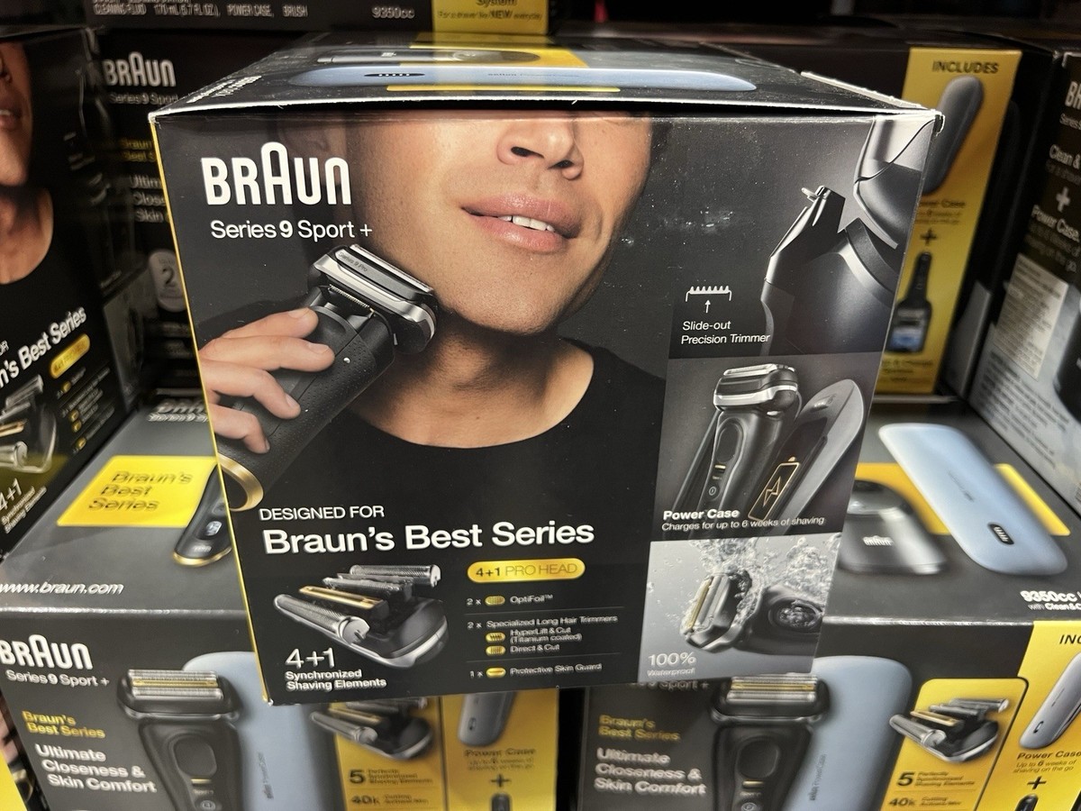 BRAUN Series 9 Sport + 9350CC Clean & Charge System With Power