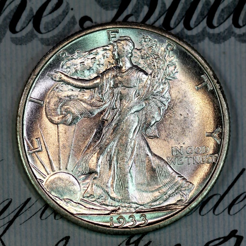 * 1933-S * SOLID+ GEM BU MS WALKING LIBERTY HALF-DOLLAR * FROM COLLECTION