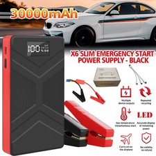 30000mah Car Jump Starter Pack 12V Booster Power Bank USB Battery Charger