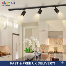 Ceiling Light Fitting Spotlight 3 Way Round Plate Bathroom Kitchen Spot Lights