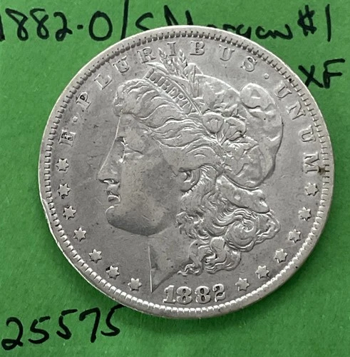 1882-O/S MORGAN Dollar $1 O Over S Mint Mark RPM Xf Extra Fine