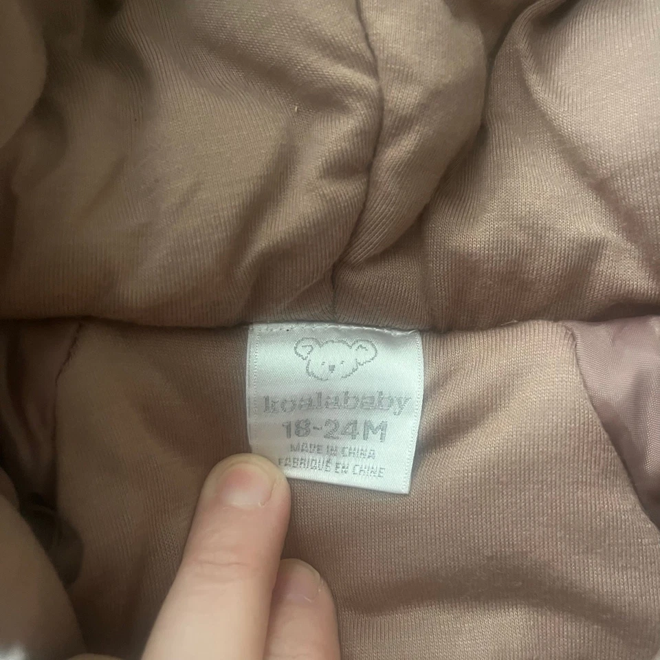 考拉宝贝连体人造毛皮灰色骆驼泰迪熊婴儿车套装 18-24 Mo 码 — 第 4/4 张图片