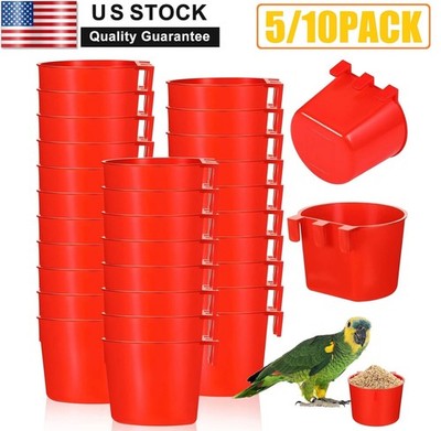 8 16 20pcs Cup Hanging Water Feed Cage Cups Poultry Gamefowl Rabbit Chicken Hang
