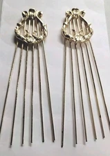 2 Vintage Gold Tone Hair Comb Accessory With Ornate Design Harp?
