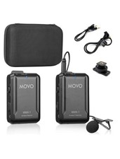 Movo WMX-1 2.4GHz Wireless Lavalier Microphone System - Black