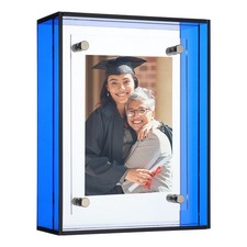 3x4 Inch Acrylic Picture Frame for Office Home Blue