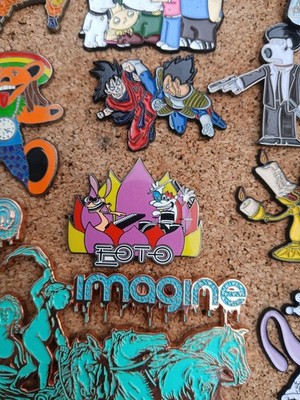 EOTO EDM music Festival enamel lapel hat pin Heady 