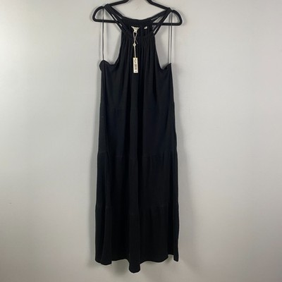 Max Studio Sleeveless Maxi Dress Size 3X Black Textured Shift