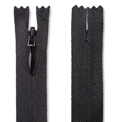 Invisible Zipper Black Non Separating Nylon Sewing Craft Supply 5 Inch 5 PCS