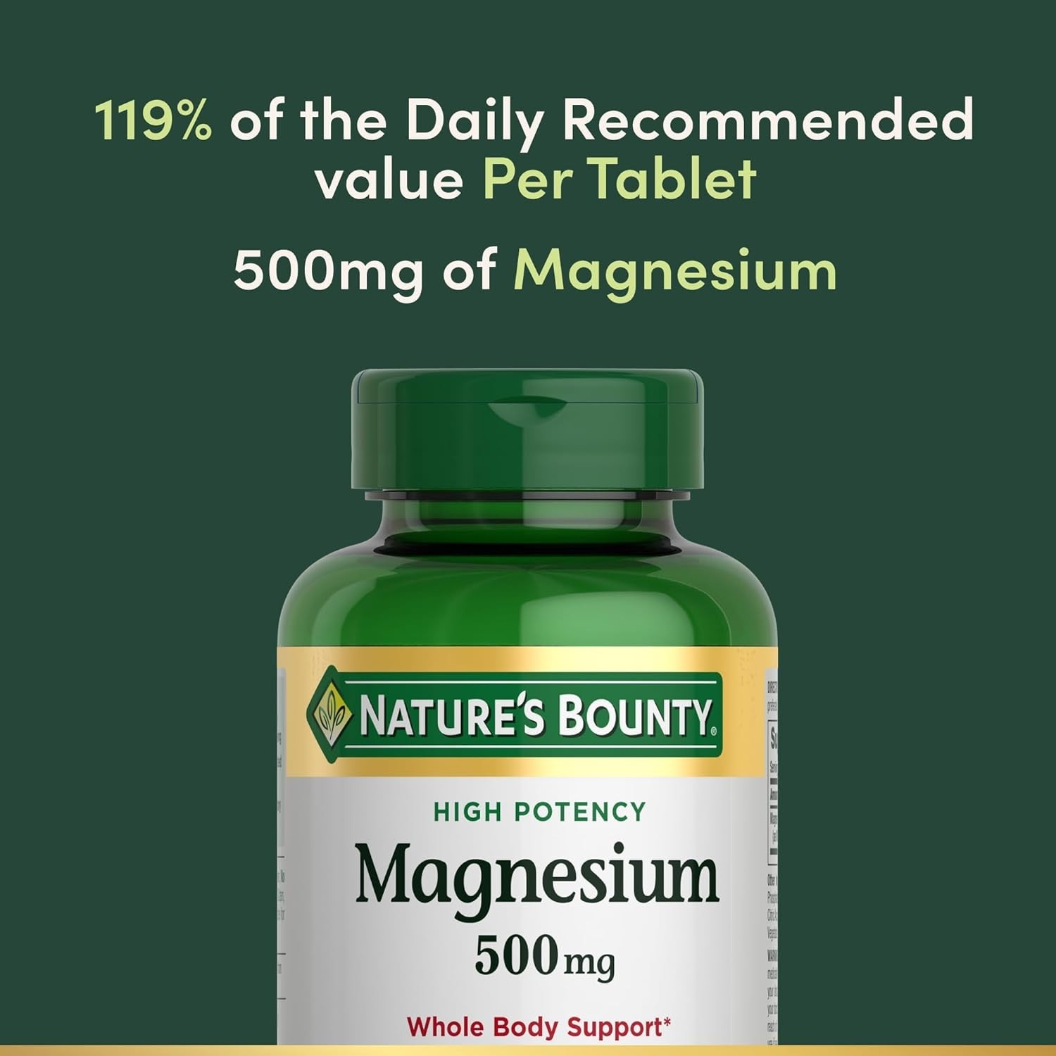 Nature's Bounty Magnesium Supplements 500 Mg 200 Count (Pack of 1)
