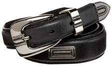 Men's 1 1/4" Tapered Concho Belt.,Black,42