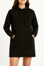 Womens Pullover Long Hoodies Long Sleeves Ladies Fleece Longline Hoodies S-XXL