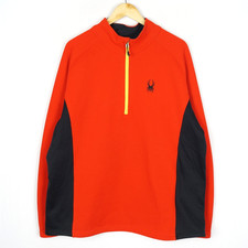 SPYDER Active Sport Herren Pullover Gr. XXL Rot 1/4 Zip High Neck Polyester