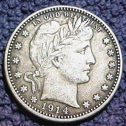 1914 BARBER QUARTER ............MIN. BID .01 & NO RESERVE!