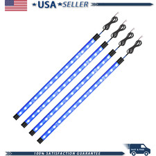 Blue Underglow Led Strip Lights 4 Pcs 11inch Ip67 Waterproof 5050 15scolor Blue Blue Underglow Led Strip Lights 4 Pcs 11inch Ip67 Waterproof 5050 15scolor Blue