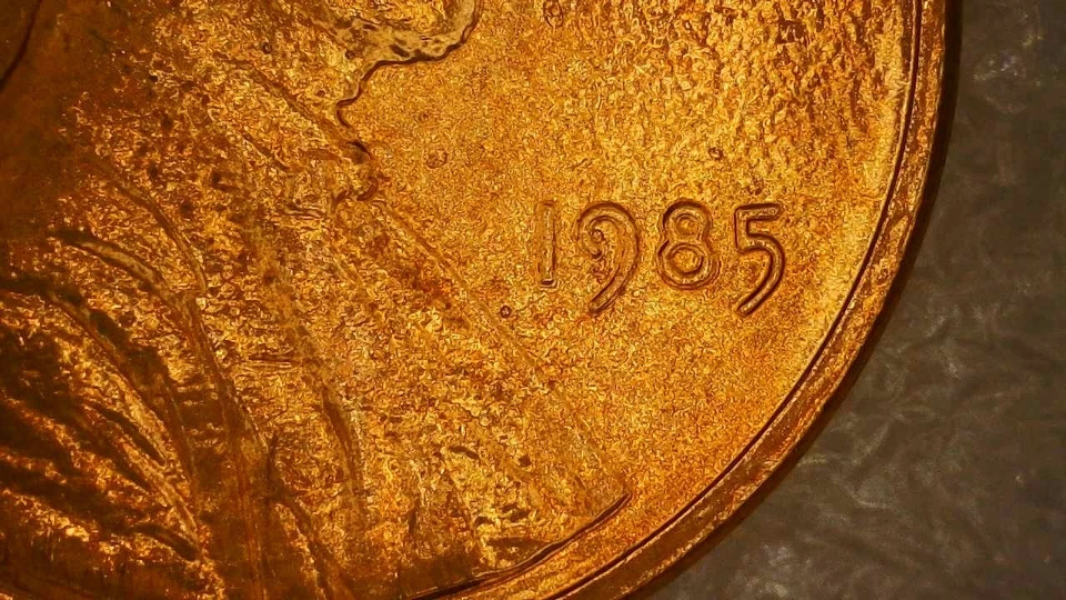 💥 BU 1985 LINCOLN CENT DDO (DOUBLED EARLOBE) DDR VARIETY - Image 4 of 4
