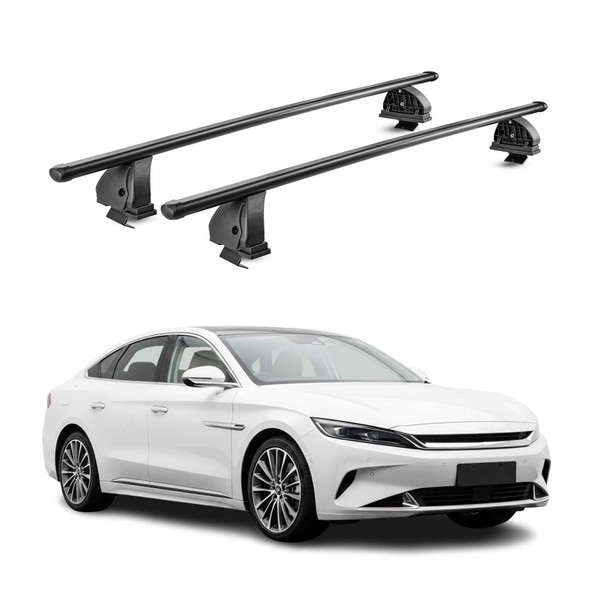 Stahl DachträGer FüR BYD Han 2023-2026 TÜV AbschließBar 75 Kg 2Tlg Schwarz-image