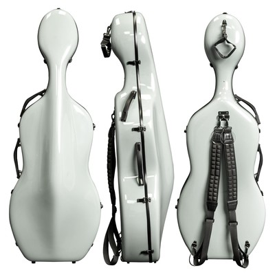 Carbon Fiber Cello Case - 11.5lb Light Wheels, Straps - Sage - CC-7002