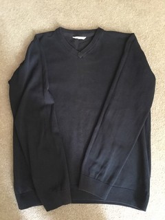 M&S Black V neck School Jumper Age 14 15yrs