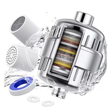 2 Pack 20 Stage Shower Head Filter Purifier with Filter for Hard Water Softener