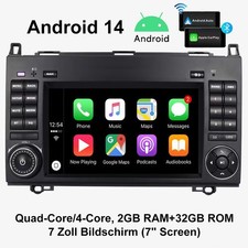 Autoradio f&uuml;r Mercedes-Benz A/B Klasse W169 W245 +W639 GPS CarPlay Android14 32G