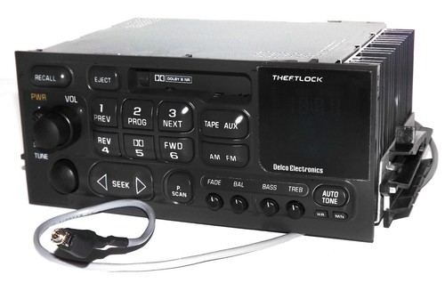 1995-2002 GMC Chevrolet Cadillac AM FM Cassette Radio w Aux On Pigtail 09354155 - Picture 5 of 8