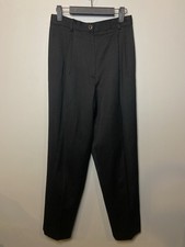 Liz Claiborne Collection Vintage Wool Trousers Size 8 Black Pleated Line