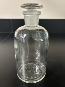 Antique Chemistry PYREX Glass Reagent Bottles with Glass Stopper (Apothecary)