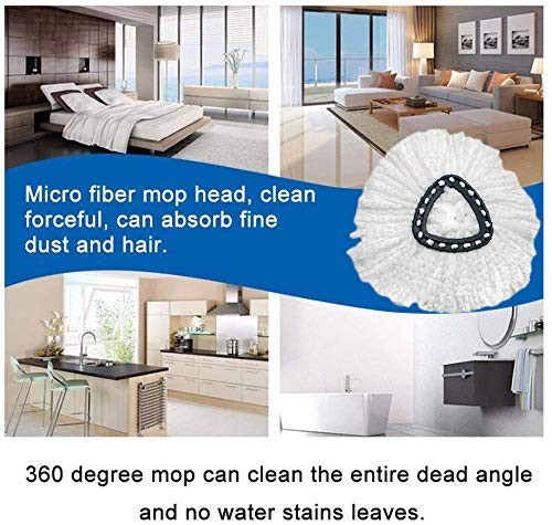Spin Mop Replacement Head,Microfiber Mop Head Refills Easy Cleaning Mop Head,... - Picture 7 of 7